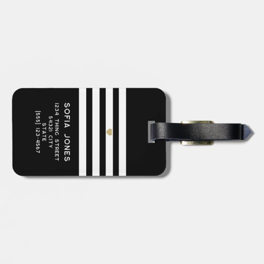 ブラックパーソナライズされた氏とミセス結婚の新婚 ラゲッジタグ (裏面横)