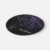 ブラックパーソナライズされた紙プレートとシークインフェイクズ ペーパープレート (アングル)