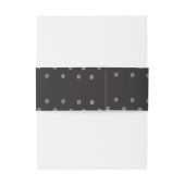 ブラックパーソナライズされた結婚式招待状ベリーバンド 招待状ベリーバンド (裏面例)