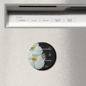 ブラックパーソナルの上に白いラン結婚が2つ マグネット (インサイチュ (食洗機))