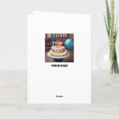 ブラックパーソナルトレーナーまたはコーチジム誕生日 カード (裏面)