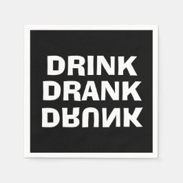 ブラックパーティーで飲飲んだメッセージを飲む スタンダードカクテルナプキン