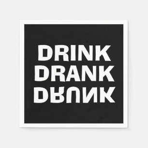 ブラックパーティーで飲飲んだメッセージを飲む スタンダードカクテルナプキン
