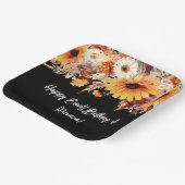 ブラックパーティーの秋の花 ペーパープレート (傾斜あり)