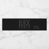 ブラックパーティー、洗練 ペットボトルラベル (シングルラベル)