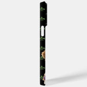 ブラックパープルグリーン金ゴールドマルディグラスパピードッグ Case-Mate iPhoneケース (裏面 / 右)