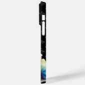 ブラックパープルグリーン金ゴールドマルディグラスパピードッグ Case-Mate iPhoneケース (裏面 / 左)