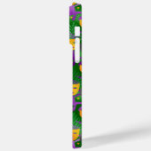 ブラックパープルグリーン金ゴールドマルディグラスマスク&葉 Case-Mate iPhoneケース (裏面 / 左)