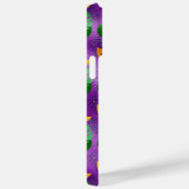 ブラックパープルグリーン金ゴールドマルディグラスマスク&葉 Case-Mate iPhoneケース (裏面 / 右)