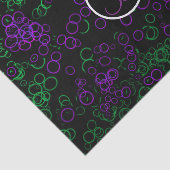 ブラックパープルグローサークルモノグラムレターイニシャル 薄葉紙 (詳細)