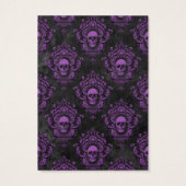 ブラックパープルゴシックスカルハロウィンイヤリングカード (裏面)
