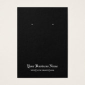 ブラックパープルゴシックスカルハロウィンイヤリングカード (正面)