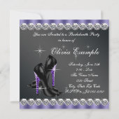 ブラックパープルバチェロレッテ 招待状 (裏面)