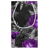 ブラックパープルバラズシルバー葉ズダークガーデン スモールペーパーバッグ (裏面)