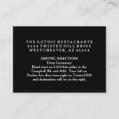 ブラックパープルバララブハロウィンウェディングレセプション エンクロージャーカード (裏面)