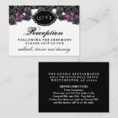 ブラックパープルバララブハロウィンウェディングレセプション エンクロージャーカード (正面/裏面)