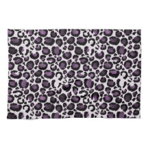 ブラックパープルヒョウ印刷