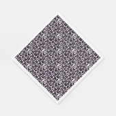 ブラックパープルヒョウ印刷 スタンダードランチョンナプキン (角)
