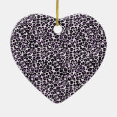 ブラックパープルヒョウ印刷 セラミックオーナメント (裏面)