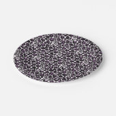 ブラックパープルヒョウ印刷 ペーパープレート (アングル)