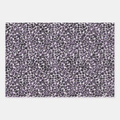 ブラックパープルヒョウ印刷 ラッピングペーパーシート (正面3)