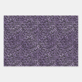 ブラックパープルヒョウ印刷 ラッピングペーパーシート (正面2)