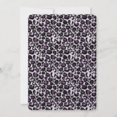 ブラックパープルヒョウ印刷 招待状 (裏面)