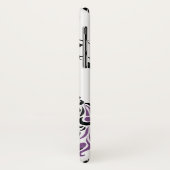 ブラックパープルピーコック&さくらんぼの花アールヌーボー Case-Mate iPhoneケース (裏面/左)