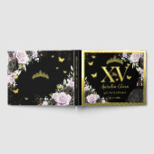 ブラックパープルフローラキンセアニラクリン15 XV金ゴールド ゲストブック (全面)