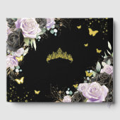 ブラックパープルフローラキンセアニラクリン15 XV金ゴールド ゲストブック (裏面)