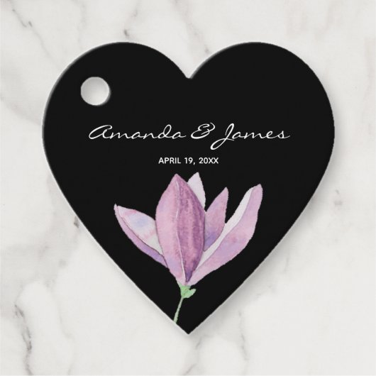 ブラックパープルフローラサンキュー フェイバータグ (正面)