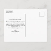 ブラックパープルプラム金ゴールドグリッターフローラキンセアニェラ ポストカード (裏面)