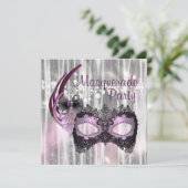 ブラックパープルマスカレードパーティー 招待状 (スタンド正面)