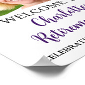 ブラックパープルリタイアメントパーティー8.5x11写真 ポスター (角)