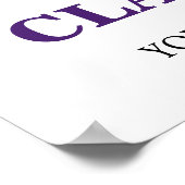 ブラックパープル卒業パーティカスタムー20x30 ポスター (角)