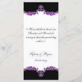 ブラックパープル結婚メニュー メニュー (裏面)