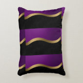 ブラックパープル金ゴールド アクセントクッション (正面(垂直))