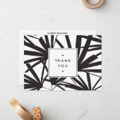 ブラックパームエレガントフロントズありがとうNotecard II ノートカード (正面/裏面インサイチュ)