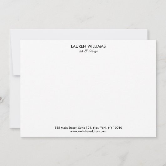 ブラックパームエレガントフロントズありがとうNotecard II ノートカード (裏面)