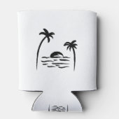 ブラックパームツリーズデザイン 缶クーラー (裏面)