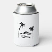 ブラックパームツリーズデザイン 缶クーラー (缶裏面)