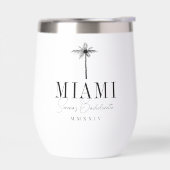 ブラックパームツリーパーソナライズされたバチェロレッテ (左面)