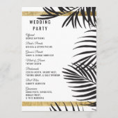 ブラックパームツリーフロンズ縁ど金ゴールド結婚ズ プログラム (裏面)