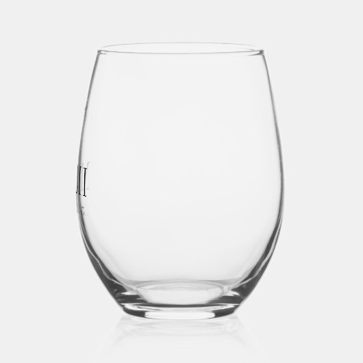 ブラックパームツリー カスタマイズされたブライズメイドパーティー ステムなしワイングラス (左)