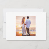 ブラックパームトロピカルフラットサンキューカード サンキューカード (裏面)