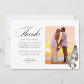 ブラックパームトロピカルフラットサンキューカード サンキューカード (正面)