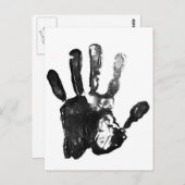 ブラックパームプリントデザイン ポストカード (正面/裏面)