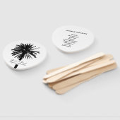 ブラックパーム木ビーチ結婚式式プログラム ハンドファン (組立なし)