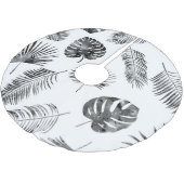 ブラックパーム葉ヴィンテージ:シームレス。 ブラッシュドポリエステルツリースカート (アングル)