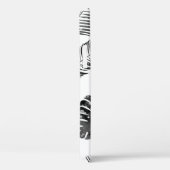 ブラックパーム葉ヴィンテージ：シームレス。 Case-Mate iPhoneケース (裏面 / 右)